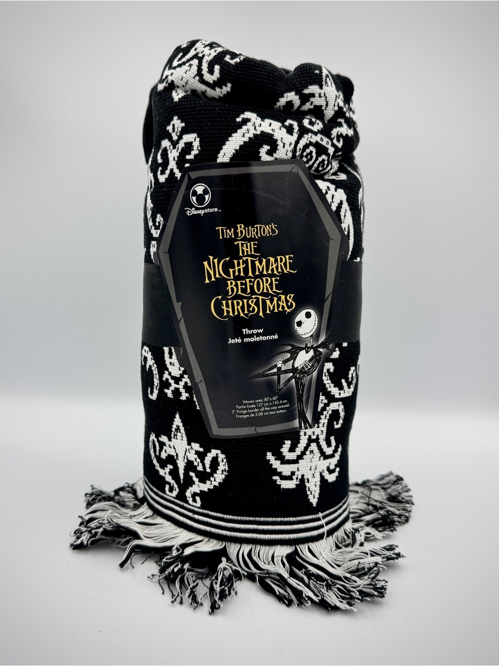 NWT Y2K Disney Nightmare Before Christmas Jack Skellington Woven Tapestry Throw